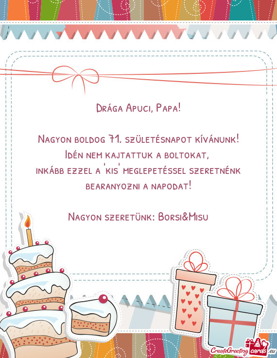 Drága Apuci, Papa