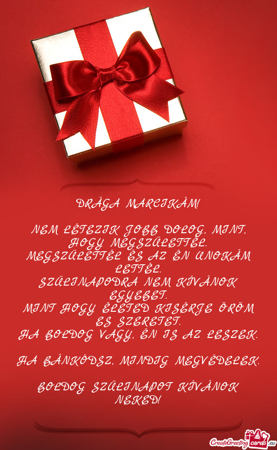 SZÜLINAPODRA NEM KÍVÁNOK EGYEBET